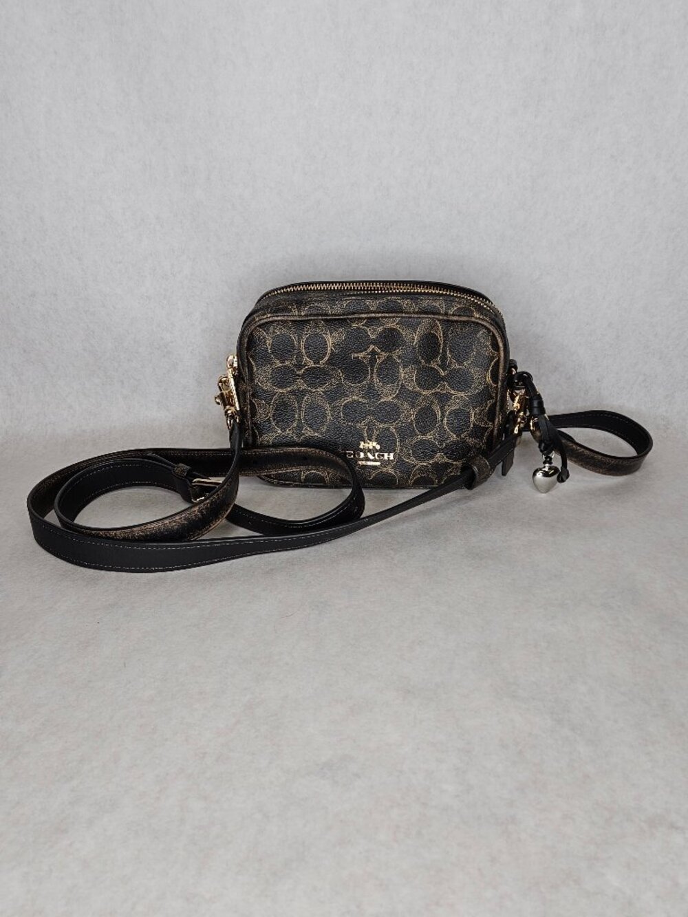 Coach Mini Carey Monogram Signature Crossbody Handbag Purse